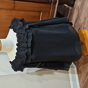 White House Black Market Lace Detail Off Shoulder Blouse XXS Shirt